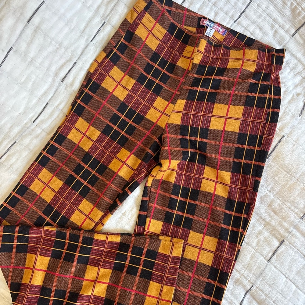 Urban Outfitters Bryn Pull-On Plaid Pants, Size M